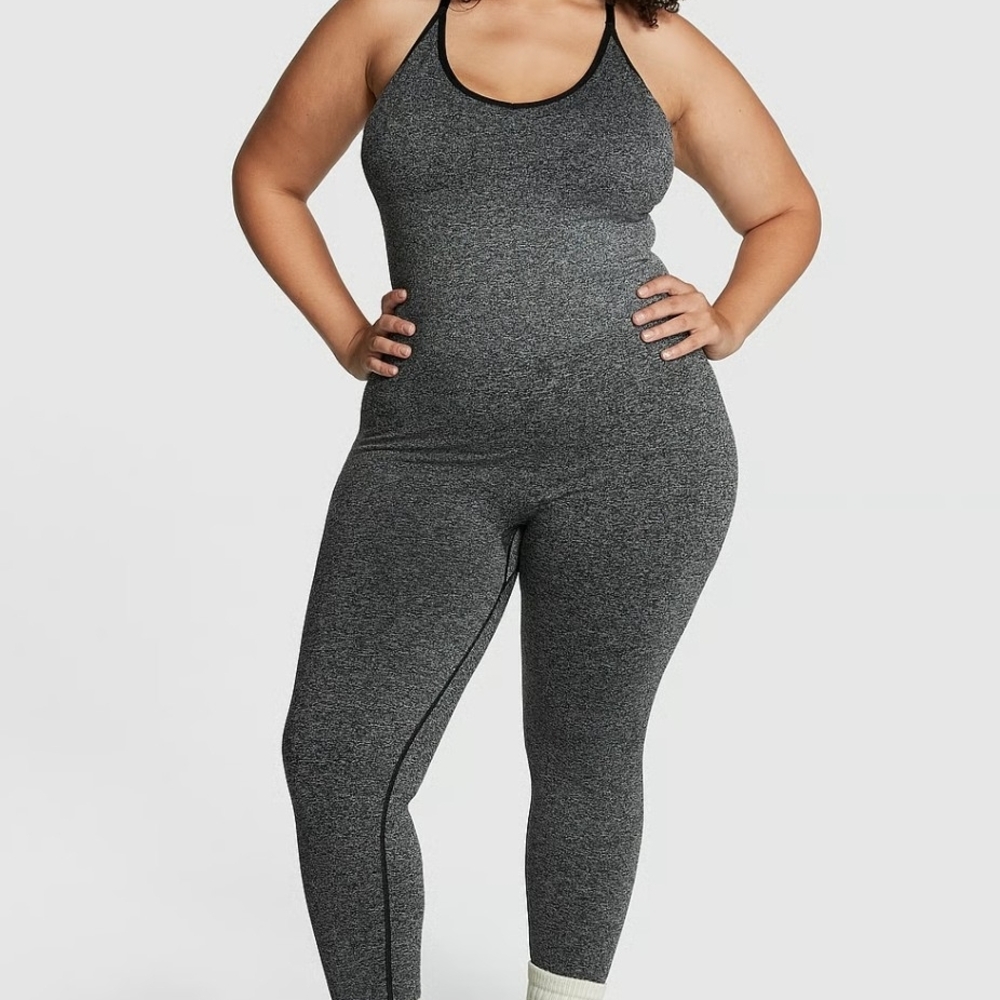 PINK Victoria's Secret Gray Workout Onesis